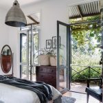 a bedroom in the Lewellyn lake house in Daylesford