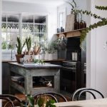 a rustic sunny kitchen in Daylesford at Lewellyn House