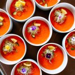bright orange soups for lunch on retreat in Hepburn Springs Daylesford